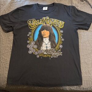 Ella Langley The Dandelion Tour Graphic Tee - Black with Yellow & Blue Print